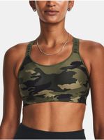 Zelená dámská sportovní army podprsenka Under Armour UA Infinity High Print Bra