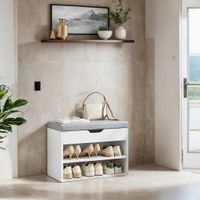 MID.YOU LAVICA NA TOPÁNKY, sivá, biela, 60/44/30 cm