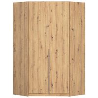 Rauch Möbel ROHOVÁ ŠATNÍKOVÁ SKRIŇA, tmavosivá, dub artisan, 117/229/117 cm