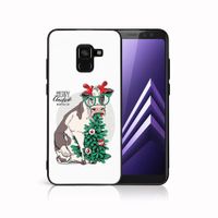 MY ART Ovitek z božičnim dizajnom Samsung Galaxy A8 2018 (A530) MERRY CHRISTMAS (074)