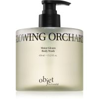 KUNDAL Objet Moist Gleam Body Wash parfumirani gel za prhanje za intenzivno vlažnost z vonjem Glowing Orchard 450 ml